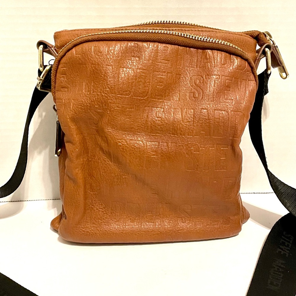 Steve Madden BGLAMM Crossbody Brown Leather Monogram Purse Handbag